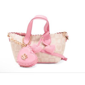 NWT Women's Juicy Couture Sweet Break Time Crossbody Bag in Pink/Beige, One Size